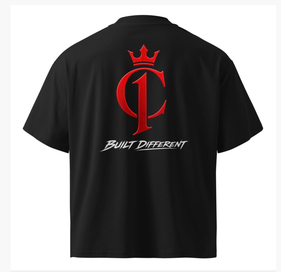 Black & Red Built Different Tee