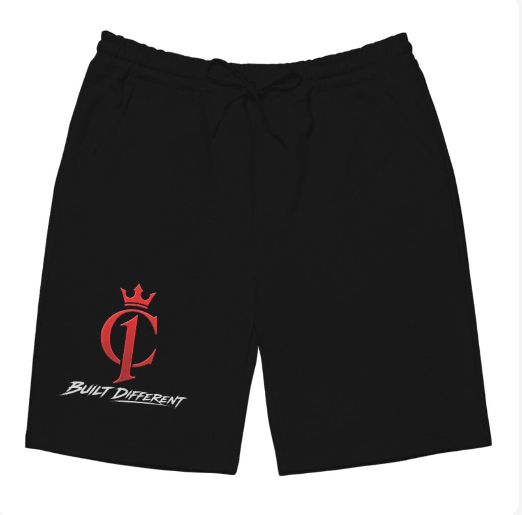 Built Different Shorts – Black/Red